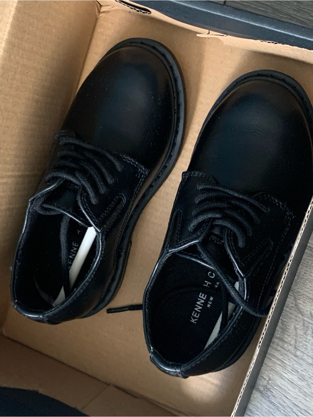 Kenneth Cole Black Men's Lace-Up Oxford Dress Shoes